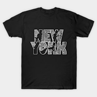 New York Street Map T-Shirt